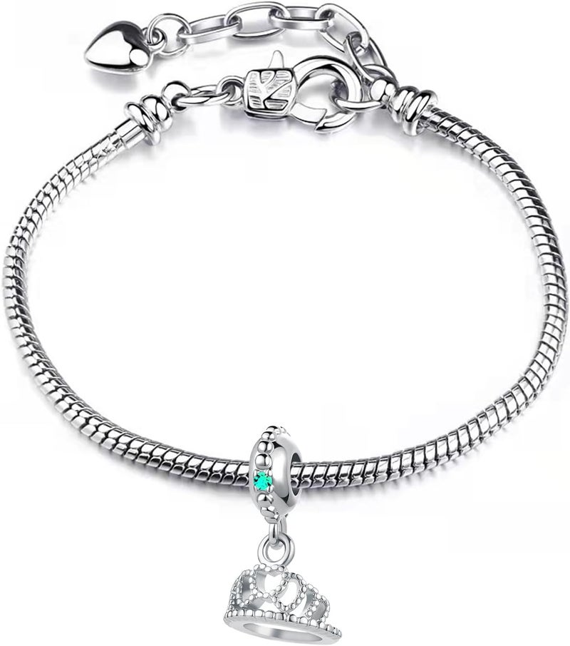 TGLS Princess Queen Crown Charm Compatible With Pandora Bracelets Jewelry Birthday Gifts for Mother Girlfriend Daughter Her Women - Image 1